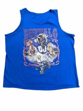 Men's Royal Blue Buffalo Graphic Tank Top